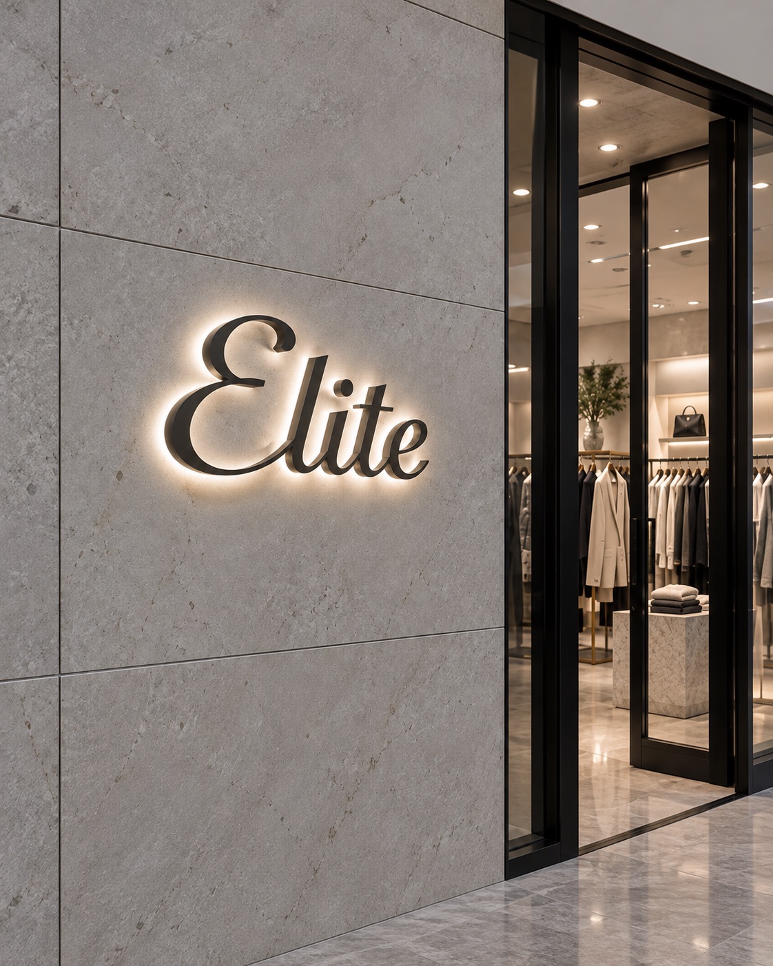 signage at a retail storefront.