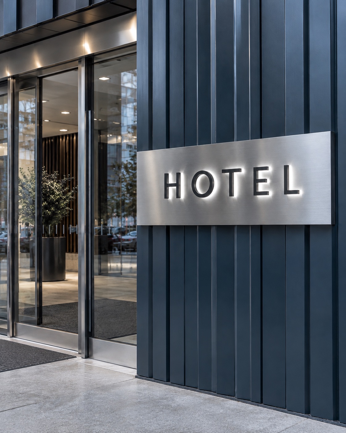signage in a hospitality environment.
