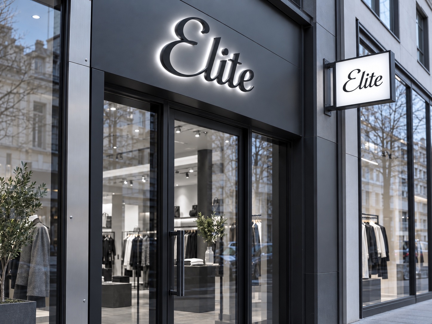 commercial signage in a retail environment.
